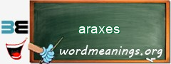 WordMeaning blackboard for araxes